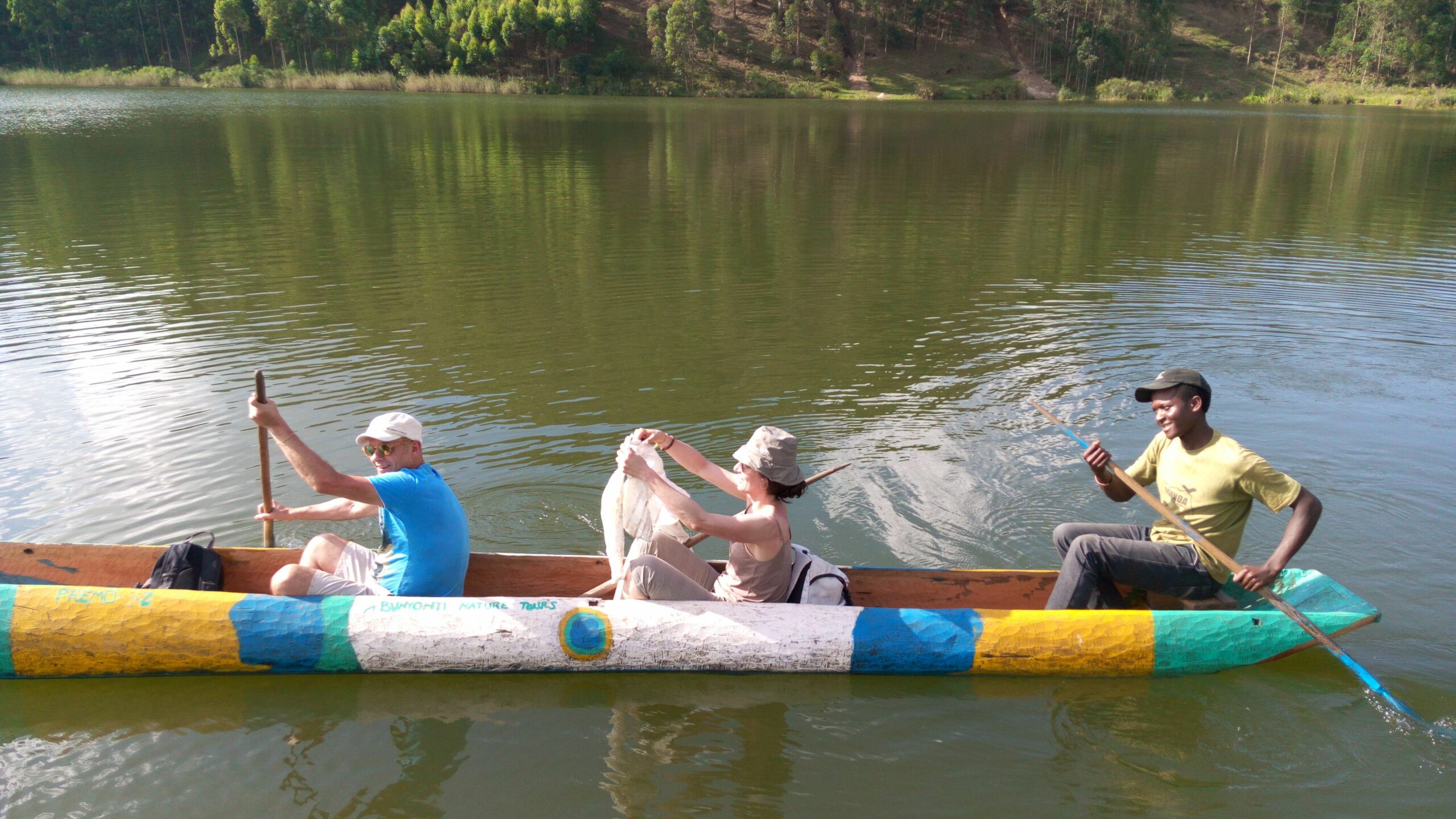 Canoeing at Lake Bunyonyi